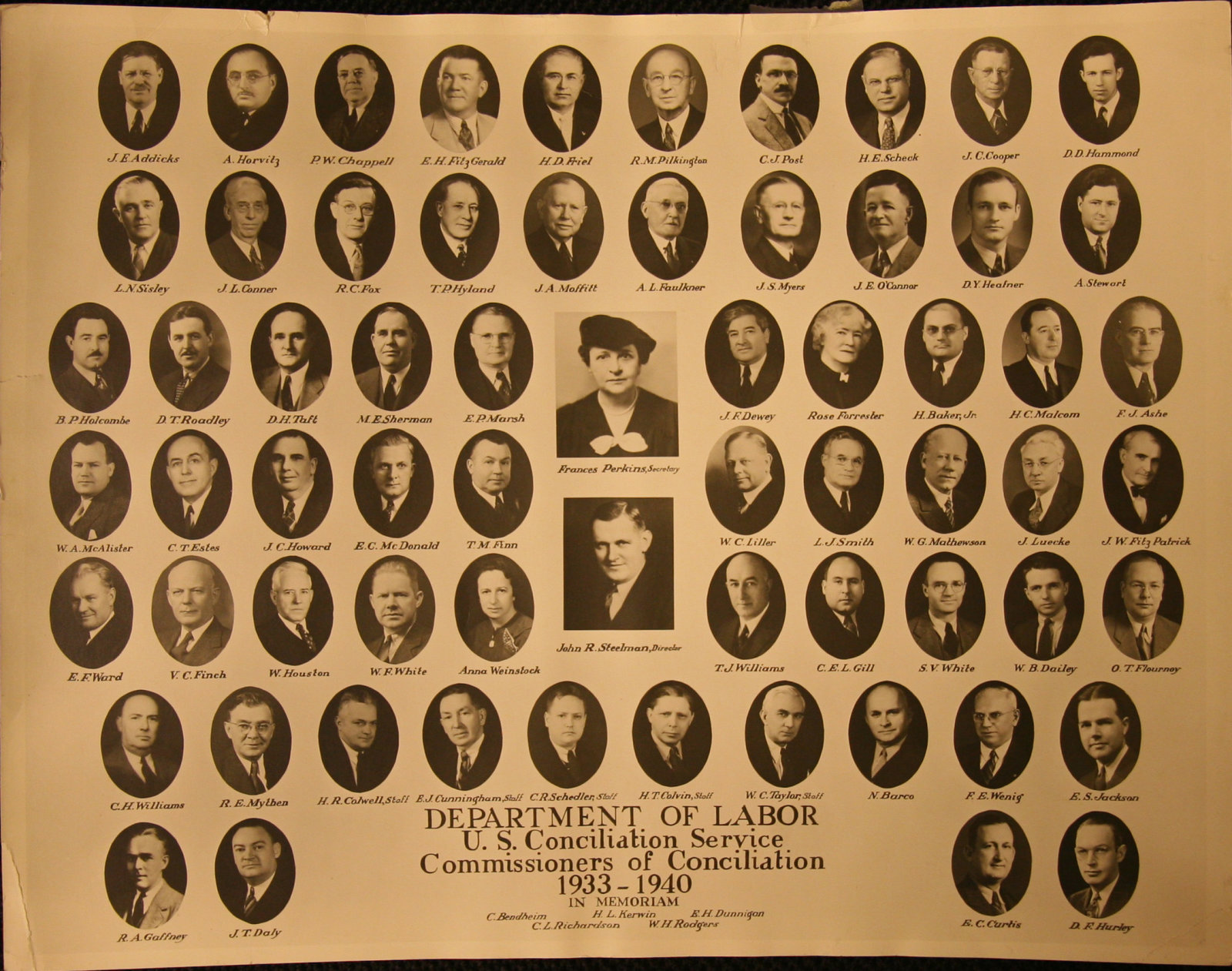Photo of USCS conciliators 1933 -1940